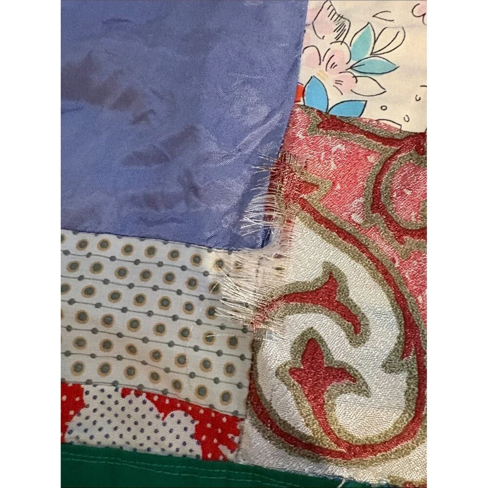 Hand Crafted Multicolor Patchwork Quilt - Floral,Mickey mouse & Plaid Squares